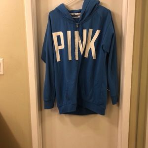 Small blue PINK zip up hoodie